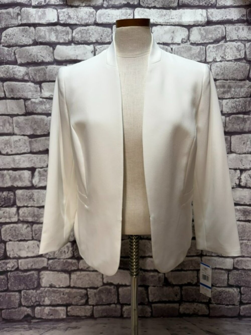 Black Label By Evan Picone White Jacket Size 12